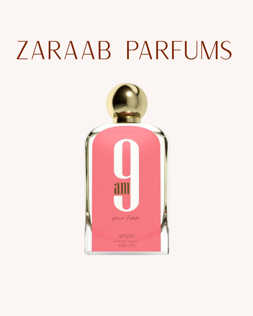 AFNAN 9 AM POUR FEMME 3.4 EDP
