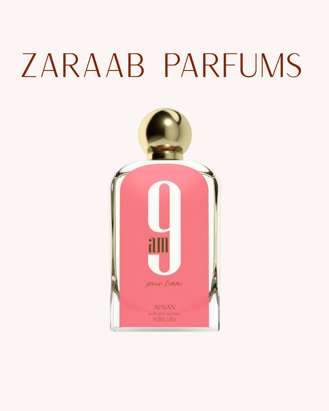 AFNAN 9 AM POUR FEMME 3.4 EDP