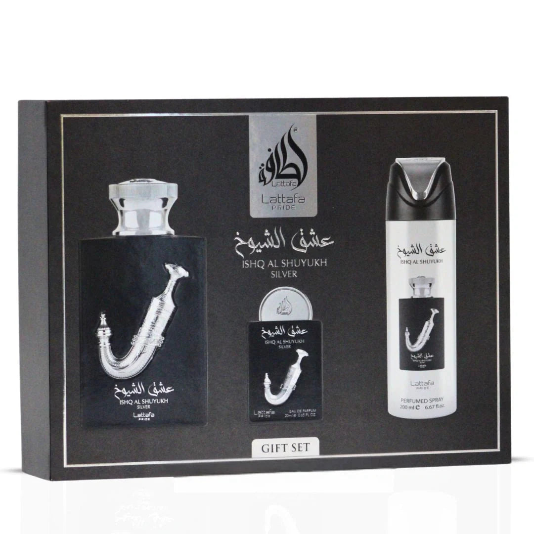 LATTAFA ISHQ AL SUYUKH SILVER GIFT SET 100 ml
