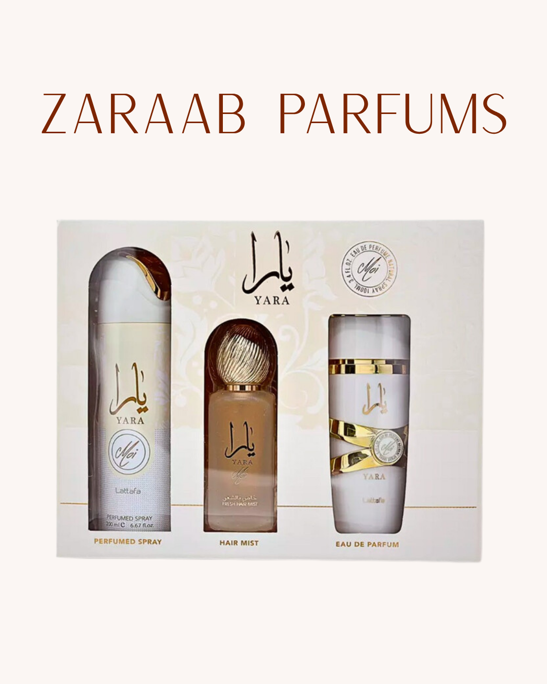 LATTAFA YARA MOI GIFT SET 3.4 OZ