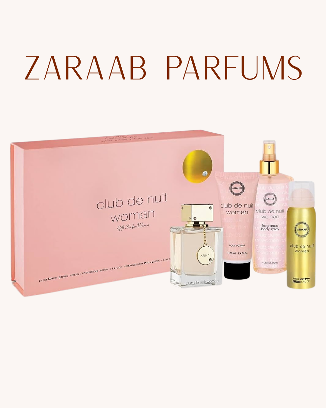 ARMAF CLUB DE NUIT WOMAN GIFT SET 105 ML