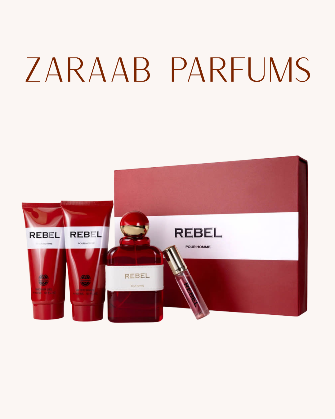 MUSH MUSH REBEL POR HOMME GIFT SET 3.4 OZ
